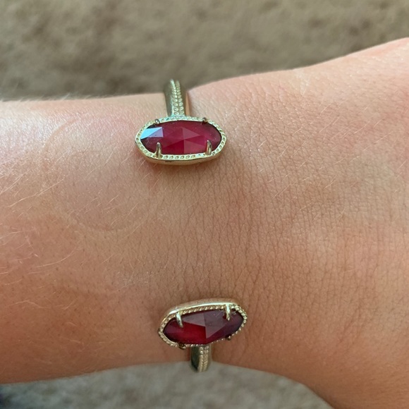 Burgundy Kendra Scott Elton Bracelet EUC - Picture 2 of 4